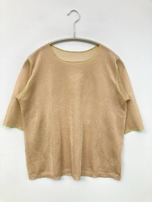 Tシャツ/カットソー/トップス/ベージュ/F