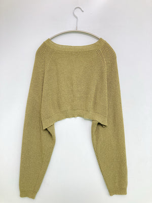 カーディガン/ボレロ/トップス/ライトグリーン