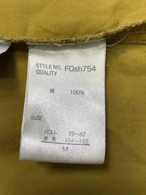 forksy./フォルクシー/ノースリーブ/トップス/ゴールド/M バスト79~87 身長154~162