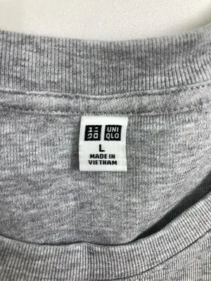 UNIQLO/ユニクロ/Tシャツ/カットソー/トップス/グレー/L