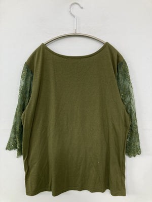 ikka/イッカ/Tシャツ/カットソー/トップス/カーキ/L