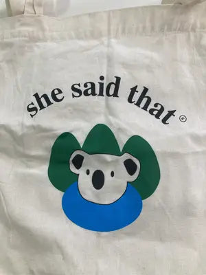 she said that/トートバッグ/バッグ/アイボリー