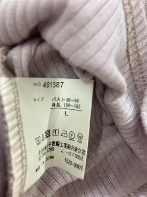 1095/Tシャツ/カットソー/トップス/パープル/L バスト86~94 身長154~162