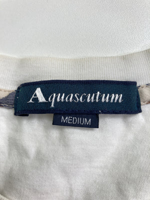 Aquascutum/アクアスキュータム/Tシャツ/カットソー/トップス/ホワイト/M