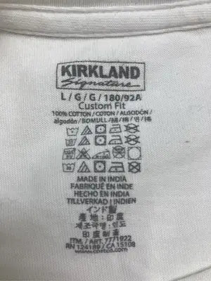Kirkland Signature/Tシャツ/カットソー/トップス/ホワイト/L