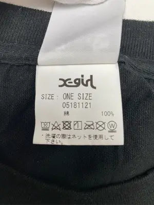 X-GIRL/エックスガール/Tシャツ/カットソー/トップス/ブラック/ONE SIZE