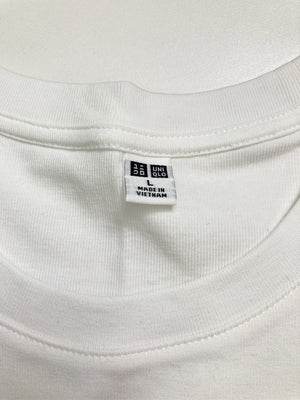 UNIQLO/ユニクロ/Tシャツ/カットソー/トップス/ホワイト/L