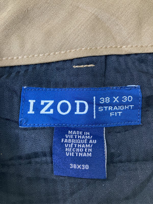 IZOD/アイゾッド/スラックス/パンツ/ブラウン/38 X 30