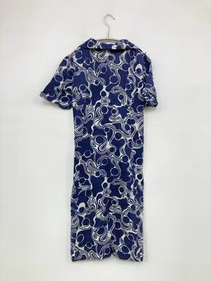 シャツワンピース/ワンピース/ドレス/ネイビー