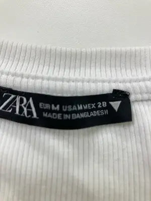 ZARA/ザラ/Tシャツ/カットソー/トップス/ホワイト/EUR M/USA M/MEX 28