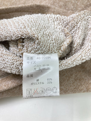 beaute' de s.mile/Tシャツ/カットソー/トップス/ベージュ/L バスト86~94 身長154~162