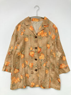 Ladies Fashion/シャツ/ブラウス/トップス/ブラウン/L