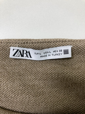 ZARA/ザラ/ノースリーブ/トップス/ブラウン/L