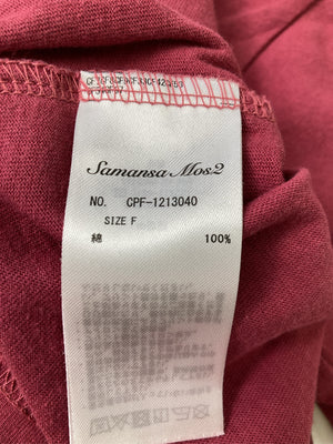 Samansa Mos2/サマンサモスモス/Tシャツ/カットソー/トップス/レッド/F