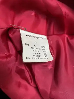 Heather/ヘザー/ピーコート/ジャケット/アウター/ブラック/L