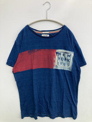 HILFIGER DENIM/ヒルフィガーデニム/Tシャツ/カットソー/トップス/ブルー/M