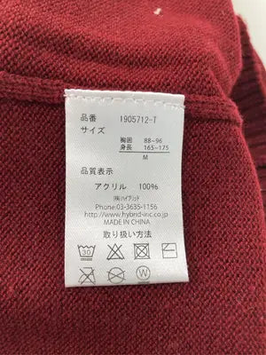 VISION STREET WEAR/ヴィジョンストリートウェア/ニット/セーター/トップス/レッド/M