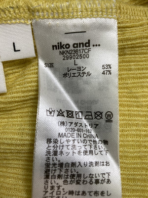niko and .../ニコアンド/Tシャツ/カットソー/トップス/イエロー/L