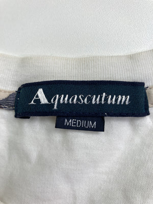 Aquascutum/アクアスキュータム/Tシャツ/カットソー/トップス/ホワイト/M