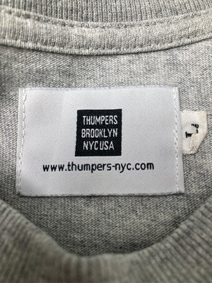 THUMPERS BROOKLYN NYC USA/Tシャツ/カットソー/トップス/グレー/L