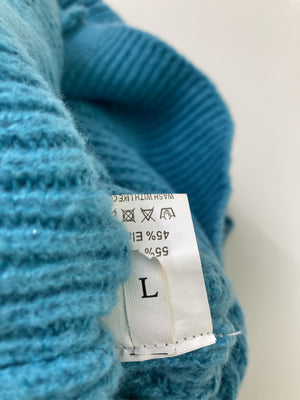 ニット/セーター/トップス/ブルー/L