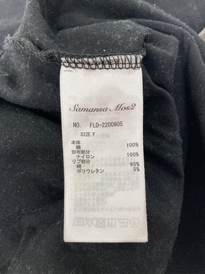 Samansa Mos2/サマンサモスモス/Tシャツ/カットソー/トップス/ブラック/F