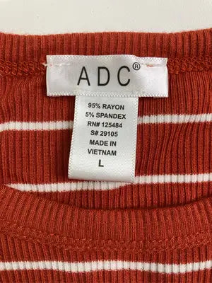 ADC/Tシャツ/カットソー/トップス/レッド/L