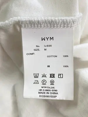 WYM/ウィムバイリドム/Tシャツ/カットソー/トップス/アイボリー/M