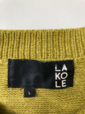LAKOLE/ラコレ/ニット/セーター/トップス/イエロー/L