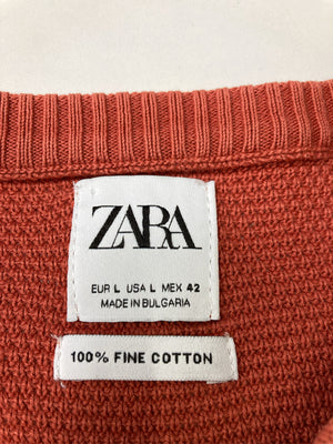 ZARA/ザラ/ニット/セーター/トップス/オレンジ/L