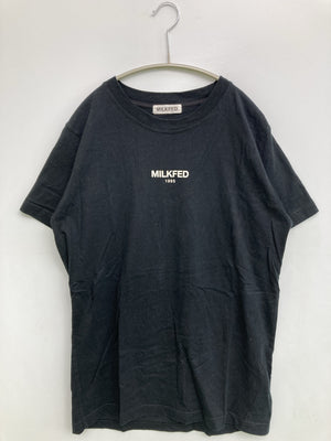 MILK FED./ミルクフェド/Tシャツ/カットソー/トップス/ブラック/ONE SIZE