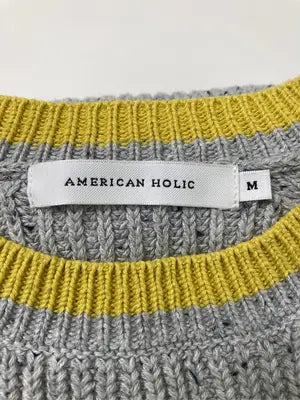 AMERICAN HOLIC/アメリカンホリック/ニット/セーター/トップス/グレー/M