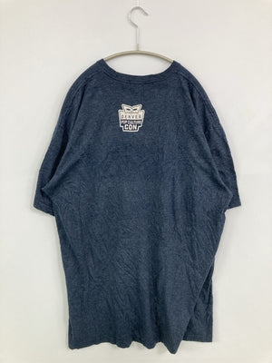 POP CULTURE/Tシャツ/カットソー/トップス/ネイビー/XXL