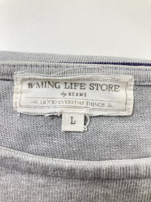 BEAMS/ビームス/Tシャツ/カットソー/トップス/グレー/L