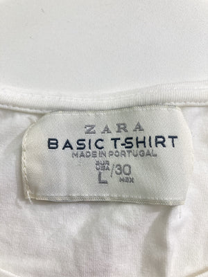 ZARA/ザラ/Tシャツ/カットソー/トップス/ホワイト/EUR L/USA L/MEX 30