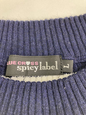 spicy label/ニット/セーター/トップス/ネイビー/L