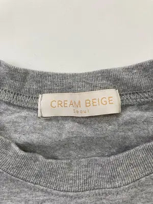 CREAM BEIGE/Tシャツ/カットソー/トップス/グレー