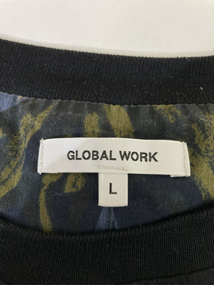 GLOBAL WORK/グローバルワーク/Tシャツ/カットソー/トップス/ブラック/L