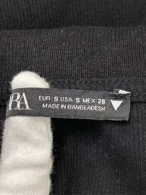 ZARA/ザラ/ポロシャツ/トップス/ブラック/USA S