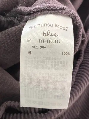 Samansa Mos2 blue/サマンサモスモスブルー/ジャンパースカート/ワンピース/ドレス/ブラウン/フリー