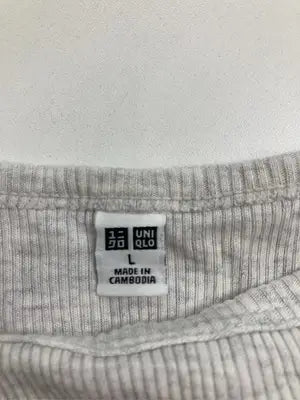 UNIQLO/ユニクロ/Tシャツ/カットソー/トップス/グレー/L