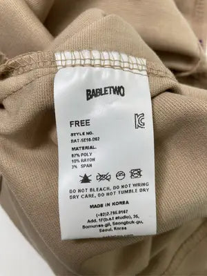 BABLETWO/Tシャツ/カットソー/トップス/ベージュ/FREE