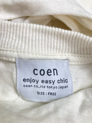 coen/コーエン/Tシャツ/カットソー/トップス/ホワイト/FREE