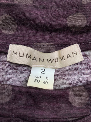 HUMAN WOMAN/ヒューマンウーマン/Tシャツ/カットソー/トップス/パープル/2