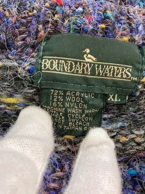 BOUNDARY WATERS/ニット/セーター/トップス/ネイビー/XL