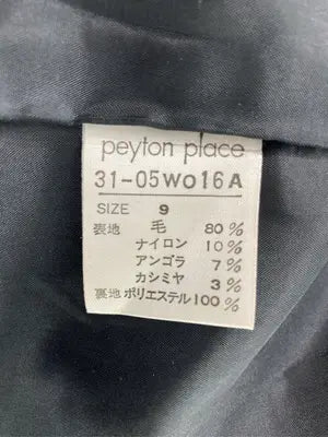 PEYTON PLACE/チェスターコート/ジャケット/アウター/ブラック/9