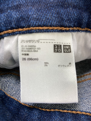 UNIQLO JEANS/ユニクロジーンズ/デニムパンツ/パンツ/ネイビー/26(66cm)