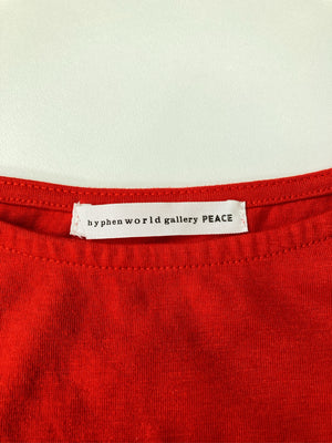 E hyphen world gallery peace/イーハイフンワールドギャラリーピース/Tシャツ/カットソー/トップス/レッド/F