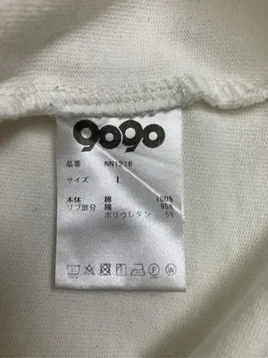 9090/ナインティナインティ/Tシャツ/カットソー/トップス/ホワイト/L
