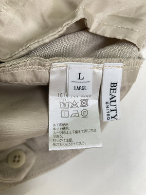 BEAUTY&YOUTH/ビューティーアンドユース/スラックス/パンツ/ベージュ/L